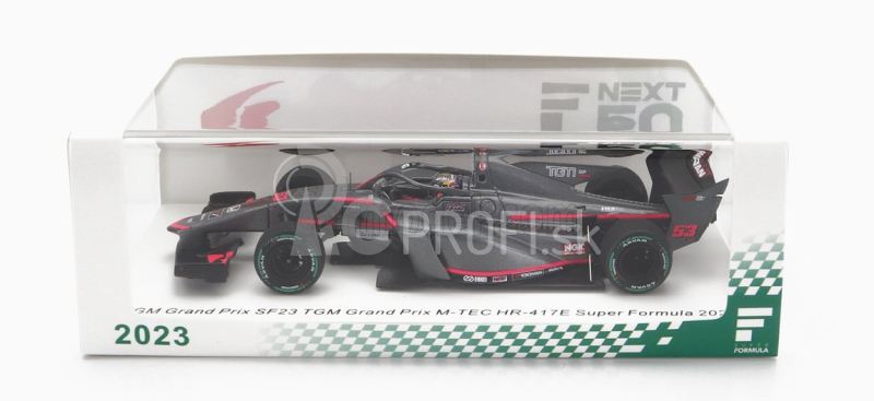 Spark-model Dallara Sf23 Honda M-tec Hr-417e Team Tgm Grand Prix N 53 Super Formula Sezóna 2023 Toshiki Oyu 1:43 Sivá červená