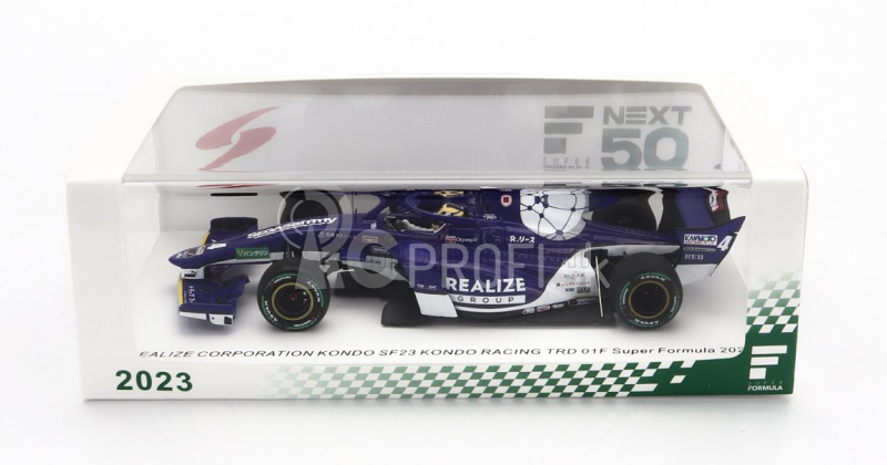 Spark-model Dallara Sf23 Toyota Trd01f Team Kondo Racing N 4 Super Formula Sezóna 2023 Kazuto Kotaka 1:43 Modrá Biela