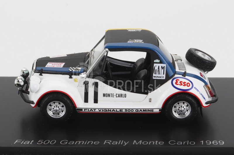 Spark-model Fiat 500 Amine N 11 Rally Montecarlo 1969 R.f.dulbecco - Y.le Graverend 1:43 Biela Čierna