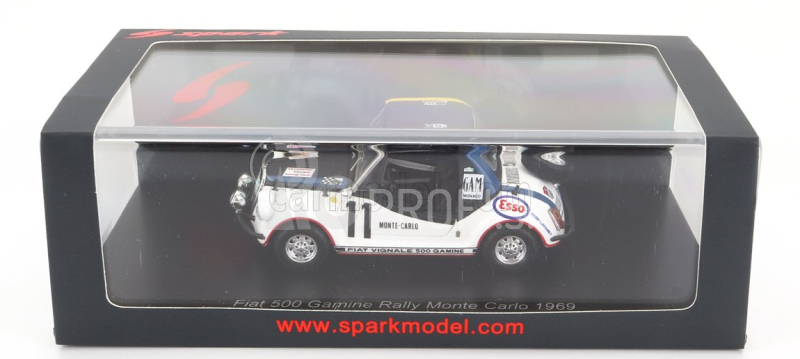 Spark-model Fiat 500 Amine N 11 Rally Montecarlo 1969 R.f.dulbecco - Y.le Graverend 1:43 Biela Čierna