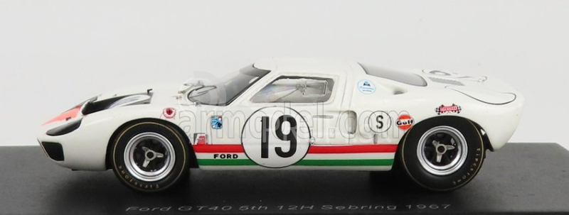 Spark-model Ford usa Gt40 Mkiv 7.0l V8 N 19 12h Sebring 1967 N.vaccarella - U.maglioli 1:43 Biela