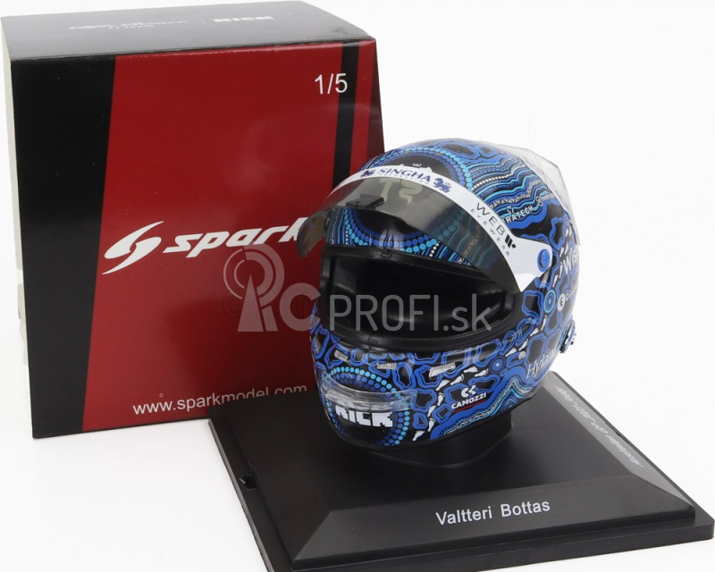 Spark-model helma Bell F1 Casco Helma Alfa Romeo C43 Team Stake N 77 Australian Gp 2023 Valtteri Bottas 1:5 2 Tones Blue Black