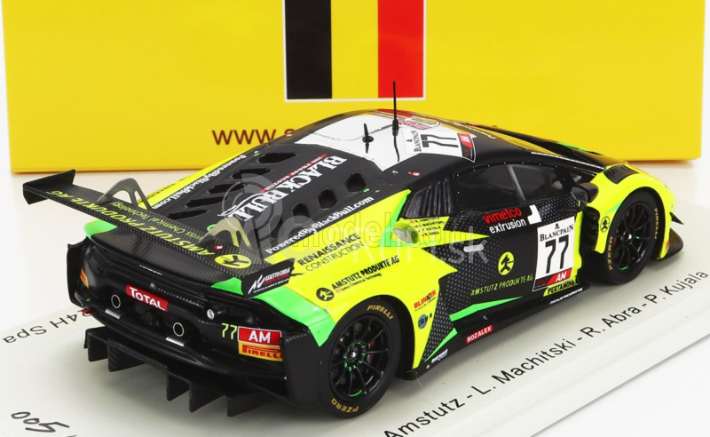 Spark-model Lamborghini Huracan Gt3 Evo Team Barwell Motorsport N 77 24h Spa 2019 A.amstutz - L.machitski - R.abra - P.kujala 1:43 Black Yellow