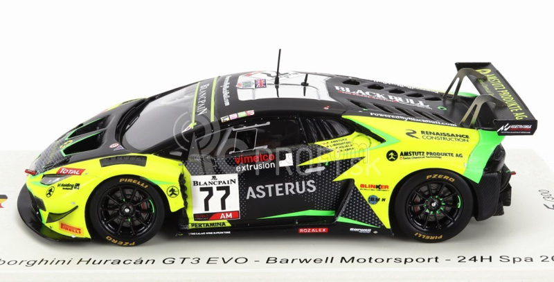 Spark-model Lamborghini Huracan Gt3 Evo Team Barwell Motorsport N 77 24h Spa 2019 A.amstutz - L.machitski - R.abra - P.kujala 1:43 Black Yellow