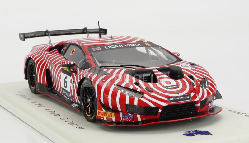 Spark-model Lamborghini Huracan Gt3 Evo Team Wall Racing N 6 5. 12h Bathurst 2022 T.d'alberto - D.wall - A.deitz - G.denyer 1:43 Červená biela