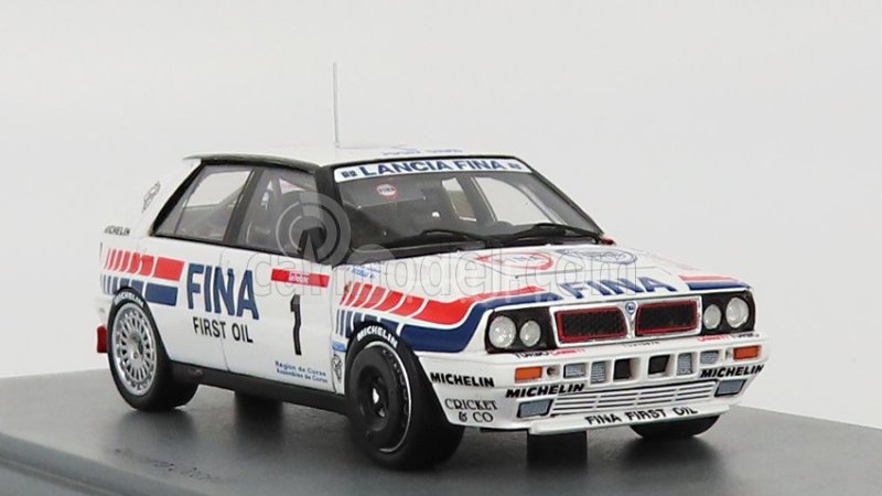 Spark-model Lancia Delta Hf Integrale 16v Fina N 1 2nd Rally Tour De Corse 1991 D.auriol - B.occelli 1:43 Biela červená modrá