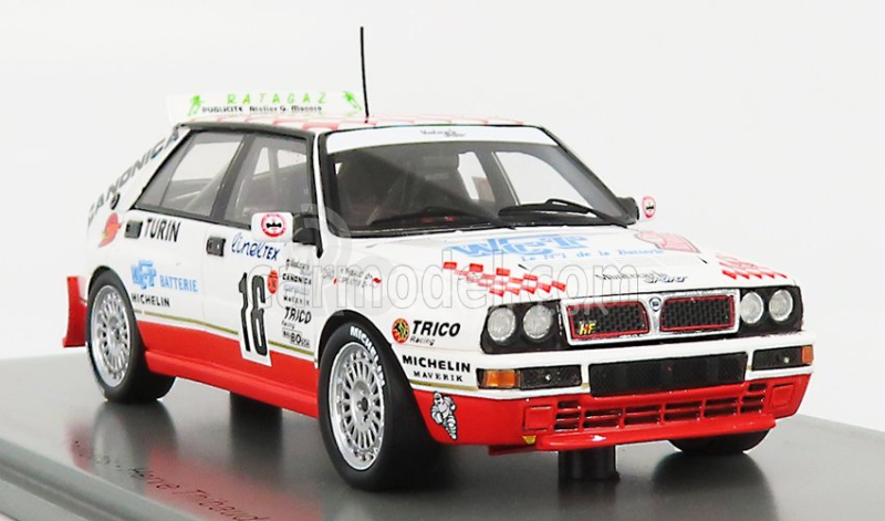 Spark-model Lancia Delta Hf Integrale Evo Canonica N 16 Winner Group N Rally Montecarlo 1993 C.spiliotis - H.thibaud 1:43 Biela červená