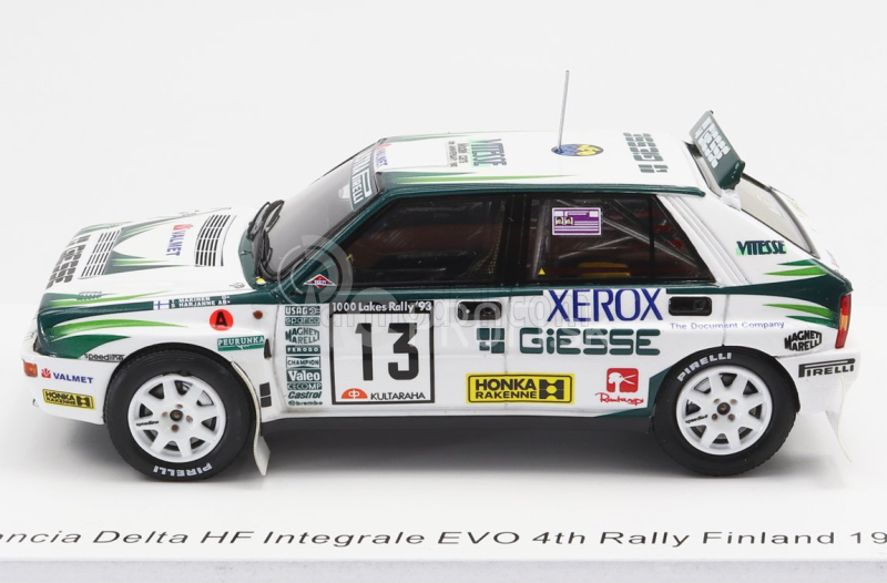 Spark-model Lancia Delta Hf Integrale Evo Giesse N 13 4th Rally 1000 Lakes 1993 T.makinen - S.harjanne 1:43 Bielo-zelená