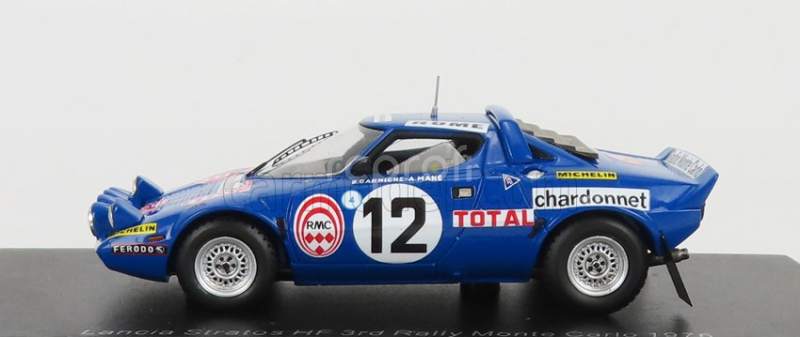 Spark-model Lancia Stratos Hf N 12 3rd Rally Montecarlo 1976 B.darniche - A.mahe 1:43 Modrá