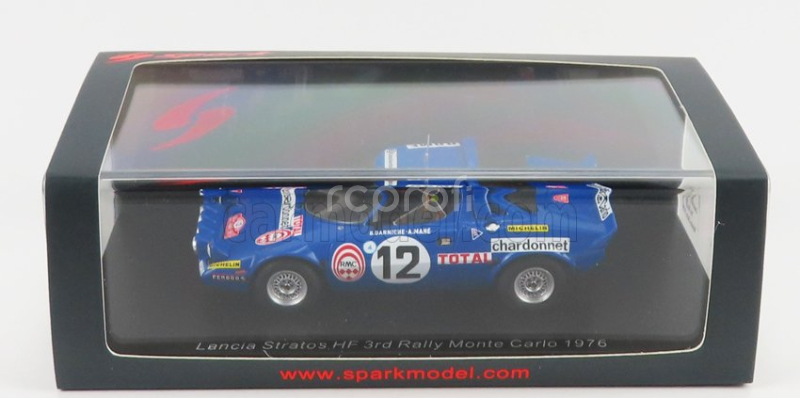 Spark-model Lancia Stratos Hf N 12 3rd Rally Montecarlo 1976 B.darniche - A.mahe 1:43 Modrá