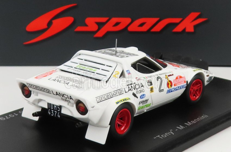 Spark-model Lancia Stratos Hf N 2 Winner Rally Sanremo 1979 M.mannini - Tony 1:43 White