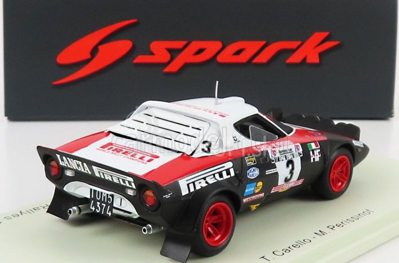 Spark-model Lancia Stratos Hf N 3 European Rally Championship 1978 T.carello - M.perissinot 1:43 Biela červená čierna