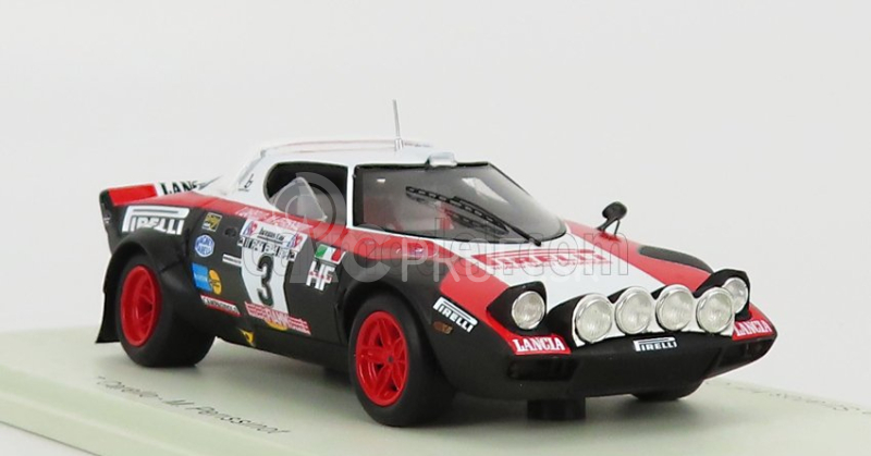 Spark-model Lancia Stratos Hf N 3 European Rally Championship 1978 T.carello - M.perissinot 1:43 Biela červená čierna