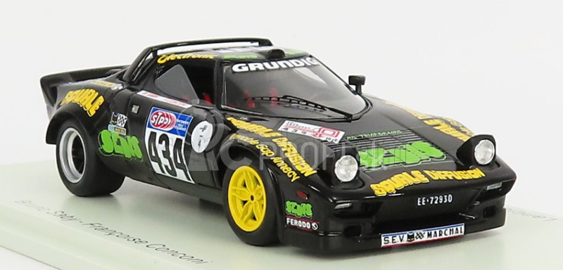 Spark-model Lancia Stratos Hf N 434 Rally Tour De France 1976 B.saby - F.conconi 1:43 Black Yellow