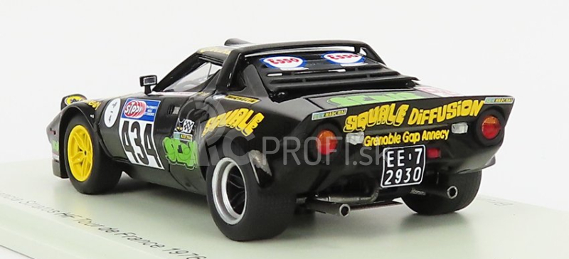 Spark-model Lancia Stratos Hf N 434 Rally Tour De France 1976 B.saby - F.conconi 1:43 Black Yellow