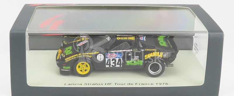 Spark-model Lancia Stratos Hf N 434 Rally Tour De France 1976 B.saby - F.conconi 1:43 Black Yellow