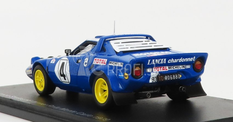 Spark-model Lancia Stratos Hf (nočná verzia) N 4 Winner Rally Montecarlo 1979 Bernard Darniche - Alain Mahe 1:43 Modrá