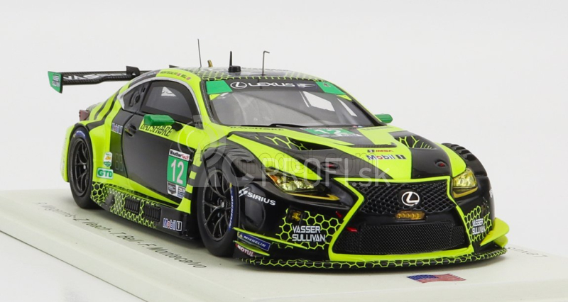 Spark-model Lexus Rc F Gt3 Team Aim Vasser Sullivan N 12 24h Daytona 2021 R.megennis - Z.veach - T.bell - F.montecalvo 1:43 Black Yellow