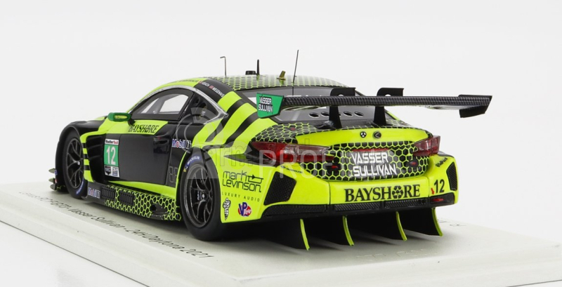 Spark-model Lexus Rc F Gt3 Team Aim Vasser Sullivan N 12 24h Daytona 2021 R.megennis - Z.veach - T.bell - F.montecalvo 1:43 Black Yellow