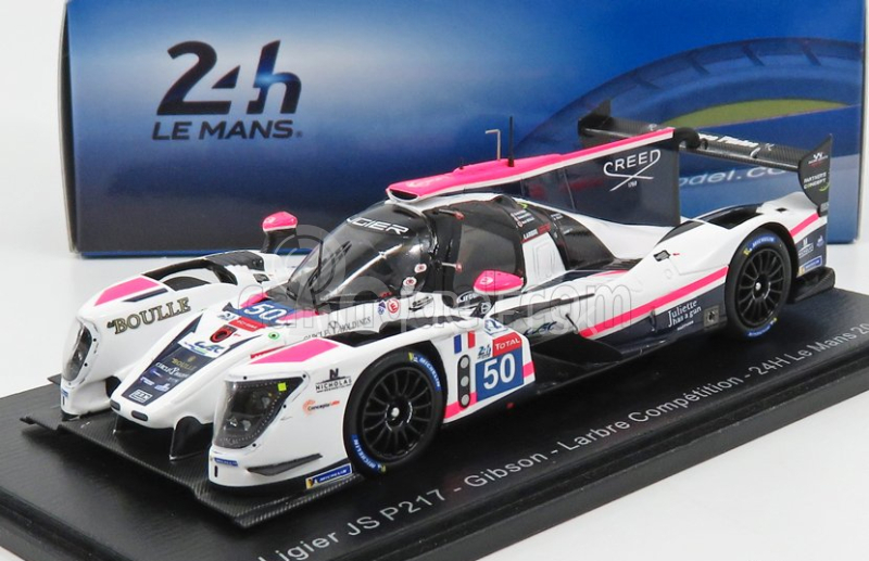 Spark-model Ligier Js P217 Gibson Gk428 4.2l V8 Team Larbre Competition N 50 24h Le Mans 2019 E.creed - R.ricci - N.boulle 1:43 White Black