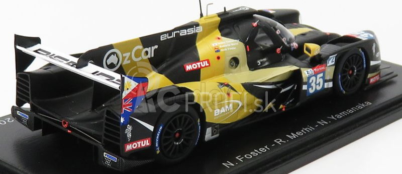 Spark-model Ligier Jsp217 Gibson Team Inter Eurasia Motorsport N 35 18. 24h Le Mans 2020 N.foster - R.merhi - N.yamanaka 1:43 Black Yellow