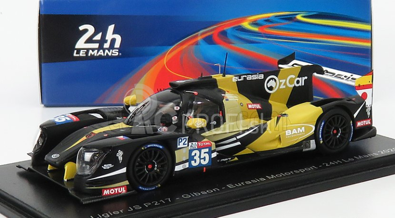 Spark-model Ligier Jsp217 Gibson Team Inter Eurasia Motorsport N 35 18. 24h Le Mans 2020 N.foster - R.merhi - N.yamanaka 1:43 Black Yellow