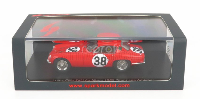 Spark-model Lotus Elite Coventry Climax Team Equipe Los Amigos N 38 24h Le Mans 1959 J.c.vidilles - J.f.malle 1:43 Red