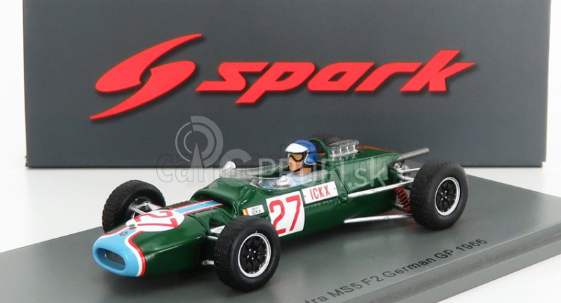 Spark-model Matra simca F1 Ms5 N 27 Germany Gp 1966 J.icks 1:43 Zelená