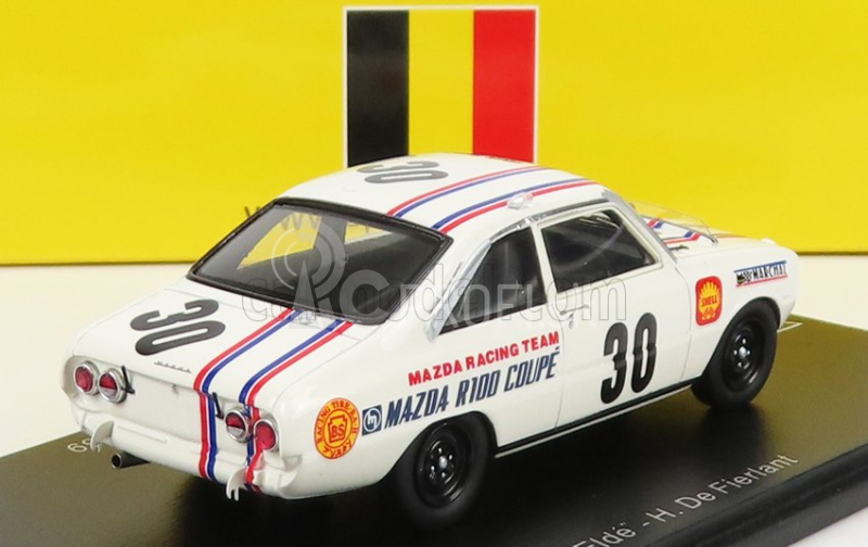 Spark-model Mazda R100 M10a N 30 24h Spa 1969 Helde - H.de Fierlant 1:43 Biela červená