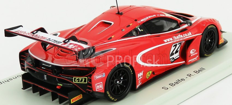 Spark-model Mclaren 720s Gt3 Team Balfe Motorsport N 22 British Gp Championship 2019 S.balfe - R.bell 1:43 Červená biela