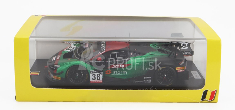 Spark-model Mclaren 720s Gt3 Team Jota N 38 24h Spa 2022 M.kirchhofer - O.wilkinson - R.bell 1:43 zelená čierna červená