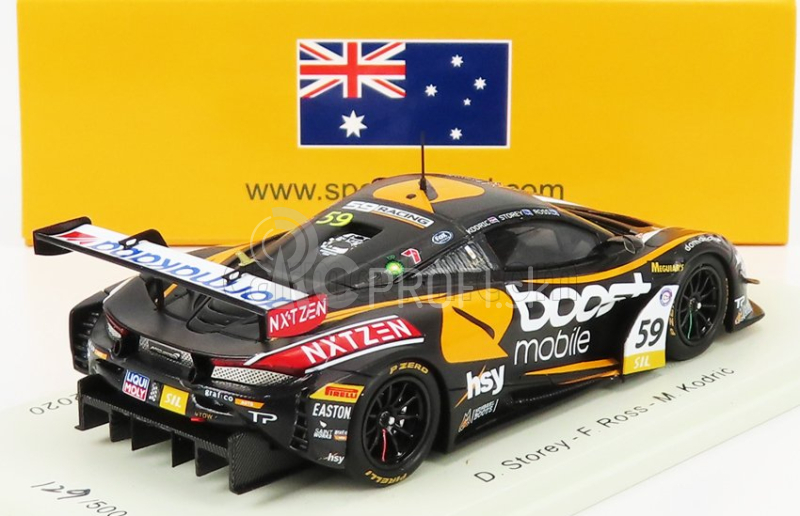 Spark-model Mclaren 720s Team 59racing N 59 12h Bathurst 2020 D.storey - F.ross - M.kodric 1:43 Black Yellow