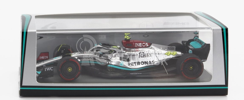 Spark-model Mercedes gp F1 W13e Team Mercedes-amg Petronas F1 N 44 2nd Brazilian Gp 2022 Lewis Hamilton 1:43 Silver Green