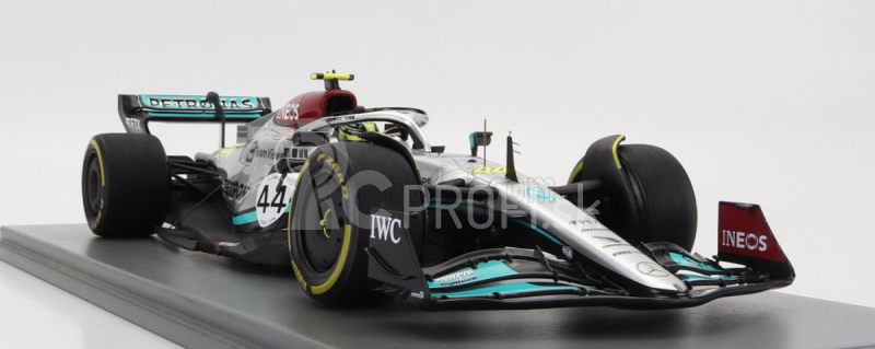 Spark-model Mercedes gp F1 W13e Team Mercedes-amg Petronas F1 N 44 Belgium Gp 2022 Lewis Hamilton - Con Vetrina - s vitrínou 1:18 Silver Green