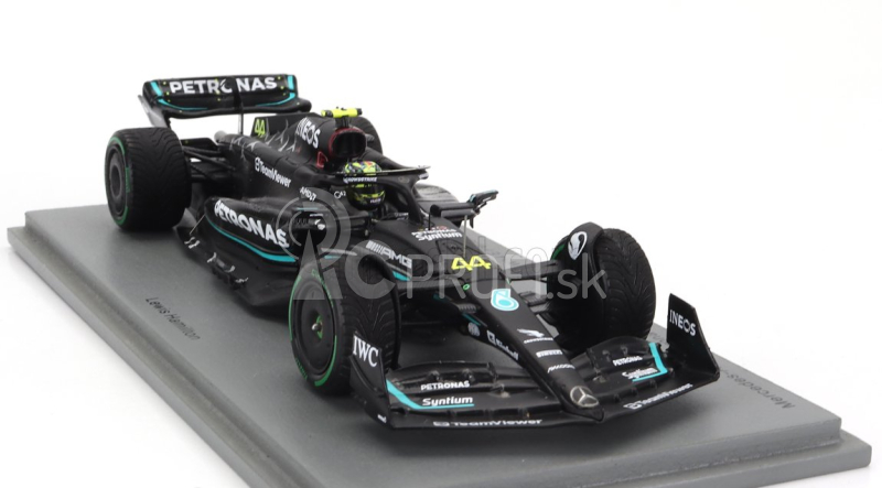 Spark-model Mercedes gp F1 W14 Team Mercedes-amg Petronas Formula One N 44 4. Monaco Gp 2023 Lewis Hamilton 1:43 Matt Black