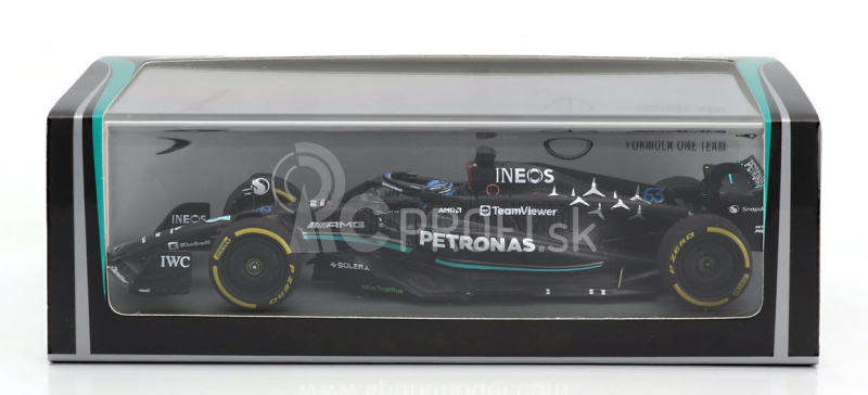 Spark-model Mercedes gp F1 W14 Team Mercedes-amg Petronas Formula One N 63 5th British Gp 2023 George Russel 1:43 Matt Black