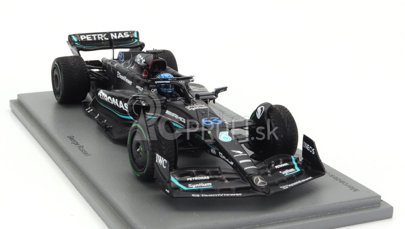 Spark-model Mercedes gp F1 W14 Team Mercedes-amg Petronas Formula One N 63 5th Monaco Gp 2023 George Russel 1:43 Matt Black