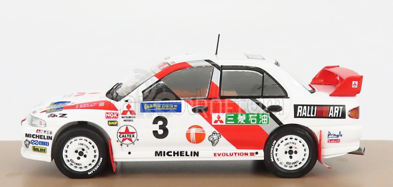 Spark-model Mitsubishi Lancer Evolution Iii N 3 2nd Rally Beijing Hong Kong 1996 R.burns - R.reid 1:43 Biela červená