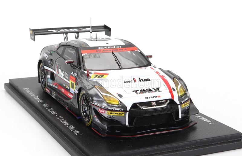 Spark-model Nissan Gt-r Team Gainer Tanax N 10 Gt300 Super Gt 2022 R.tomita - R.okusa 1:43 Bielo-sivá