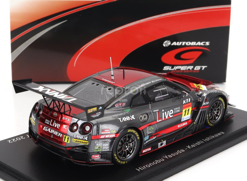 Spark-model Nissan Gt-r Team Gainer Tanax N 11 Gt300 Super Gt 2022 H.yasuda - K.ishikawa 1:43 Red Grey