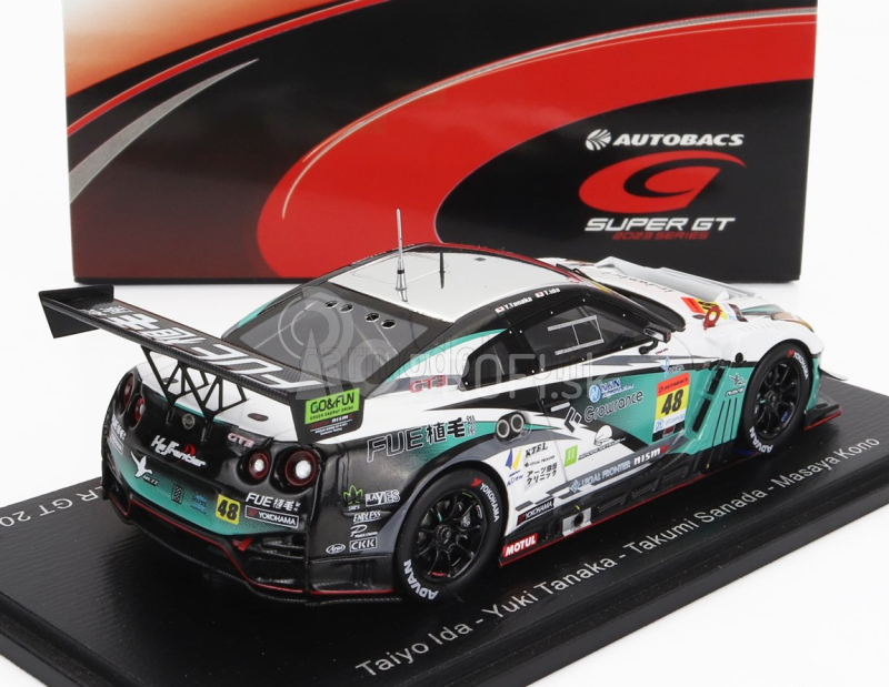 Spark-model Nissan Gt-r Team Nilzz Racing N 48 Gt300 Class Super Gt 2023 T.ida - Y.tanaka - T.sanada 1:43 Bielo-zelená