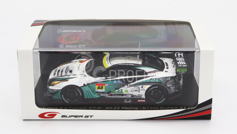 Spark-model Nissan Gt-r Team Nilzz Racing N 48 Gt300 Class Super Gt 2023 T.ida - Y.tanaka - T.sanada 1:43 Bielo-zelená