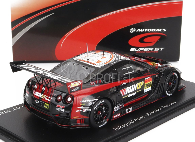 Spark-model Nissan Gt-r Team Runup Rivaux Tomei Sports N 360 Gt300 Super Gt 2022 T.aoki - A.tanaka 1:43 Black Red