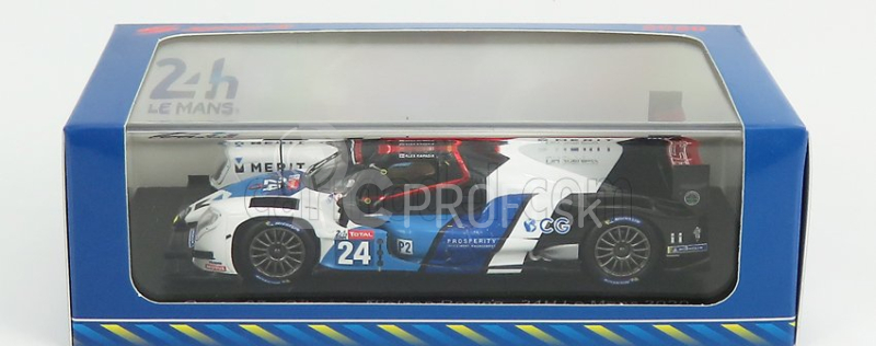 Spark-model Oreca 07 Gibson 4.2l V8 Team Nielsen Racing N 24 24h Le Mans 2020 G.grist - A.kapadia - A.wells 1:43 Modrá červená biela