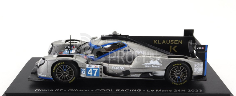 Spark-model Oreca 07 Gibson Gk428 4.2l V8 Team Cool Racing N 47 24h Le Mans 2023 R.de Gerus - V.lomko - S.pagenaud 1:43 Sivá Biela Čierna