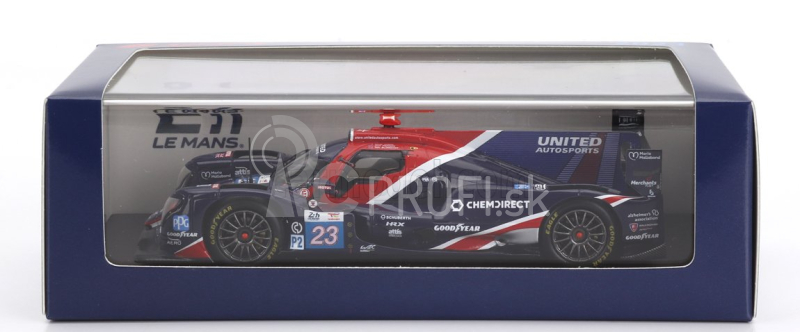 Spark-model Oreca 07 Gibson Gk428 4.2l V8 Team United Autosports N 23 24h Le Mans 2023 T.blomqvist - O.jarvis - J.pierson 1:43 Blue Red