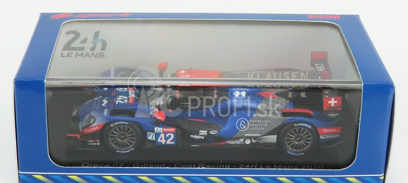 Spark-model Oreca 07 Gibson Team Cool Racing N 42 12. 24h Le Mans 2020 A.borga - A.coigny - N.lapierre 1:43 Modrá červená