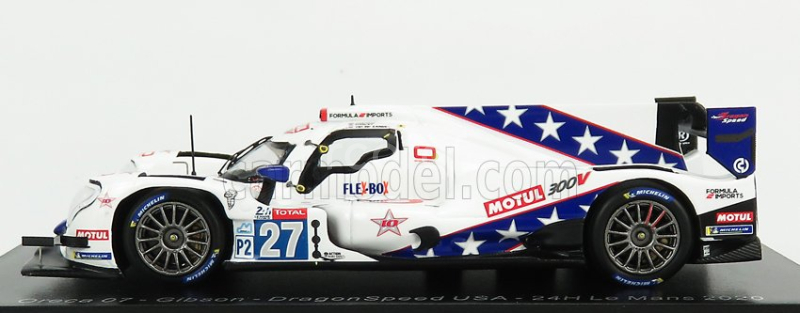 Spark-model Oreca 07 Gibson Team Draginspeed Usa N 27 16. 24h Le Mans 2020 B.hanley - H.hedman - R.van Der Zande 1:43 Biela Modrá