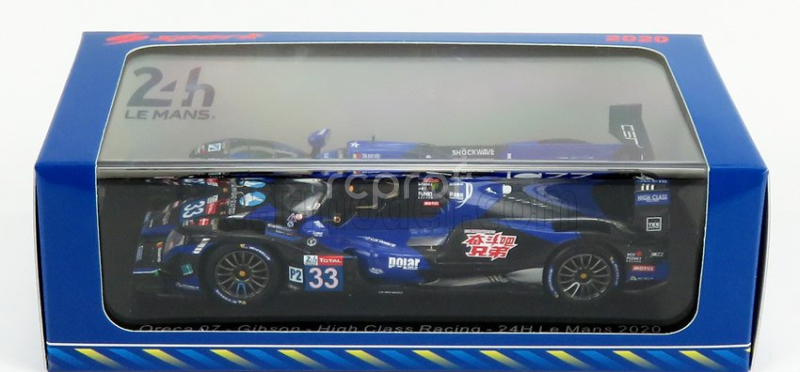 Spark-model Oreca 07 Gibson Team High Class Racing N 33 24h Le Mans 2020 A.fjordbach - M.patterson - K.yamashita 1:43 Modrá