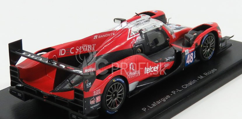 Spark-model Oreca 07 Gibson Team Idec Sport Racing N 48 24h Le Mans 2018 P.lafargue -p.l.chatin - M.rojas 1:43 Červená